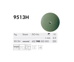H+M Elastische Polierer Fig. 9501 H - 9514 H, grün